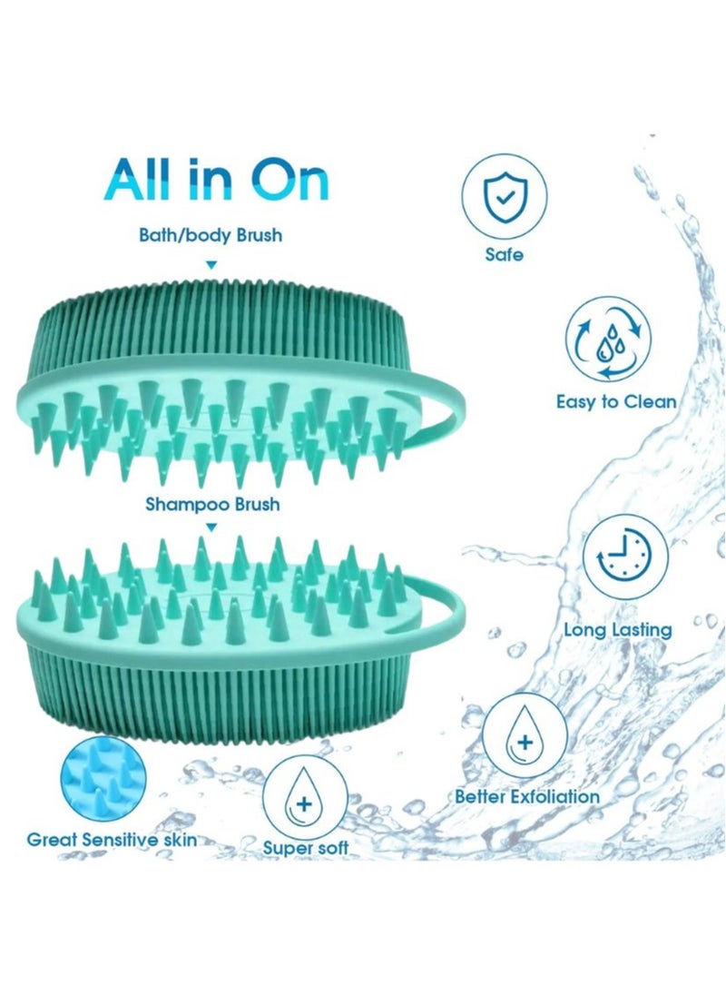 Prime by javaudan Silicone Body Scrubber, Exfoliating brush, 2 in 1 Bath and Shampoo Brush, Scalp Massager, Lathers Well, Long Lasting, Easy to Clean,And More Hygienic Than Traditional Loofah  - Image 4