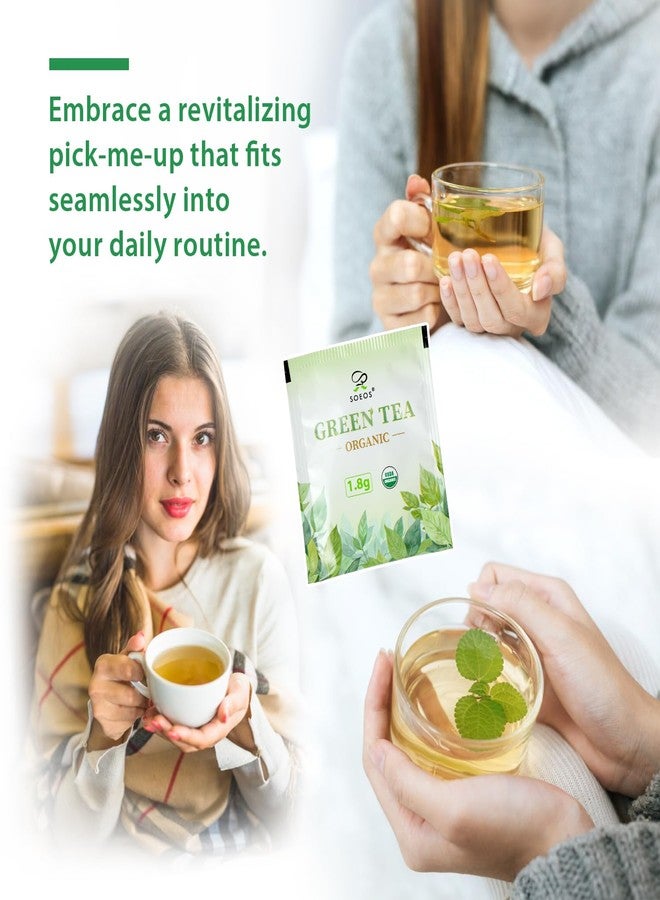Soeos Organic Green Tea, 100 Tea Bags (Pack of 1), Caffeinated, Low Caffeine, Fresh and Healthy Green Tea, 6.3 Ounce - Image 5