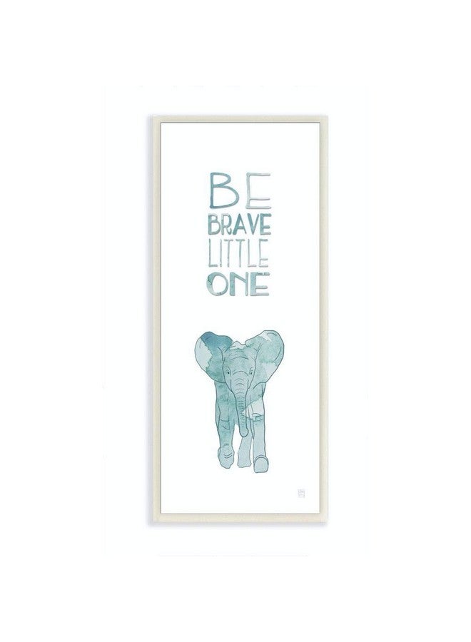 Stupell Industries The Kids Room By Stupell Be Brave Little One Elephant Wall Plaque - Image 2