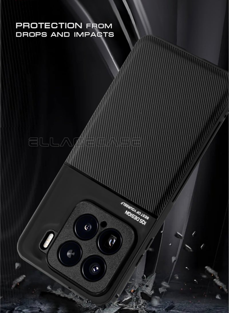 ELLAGECASE حافظة فاخرة رفيعة للغاية لهاتف Xiaomi 15، لوحة معدنية مخفية، تصميم نحيف، سهل الحمل، وحماية معززة للكاميرا - Image 2