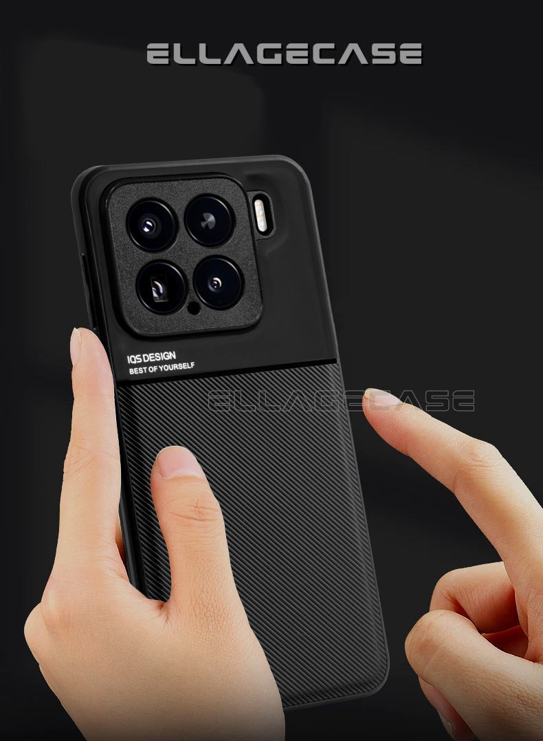 ELLAGECASE حافظة فاخرة رفيعة للغاية لهاتف Xiaomi 15، لوحة معدنية مخفية، تصميم نحيف، سهل الحمل، وحماية معززة للكاميرا - Image 4