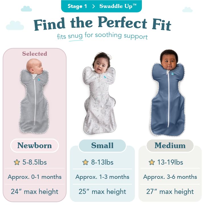 Love to Dream Swaddle UP, Gray, Newborn, 5-8.5 lbs., Dramatically Better Sleep, Allow Baby to Sleep in Their Preferred arms up Position for self-Soothing, snug fit Calms Startle Reflex - Image 3