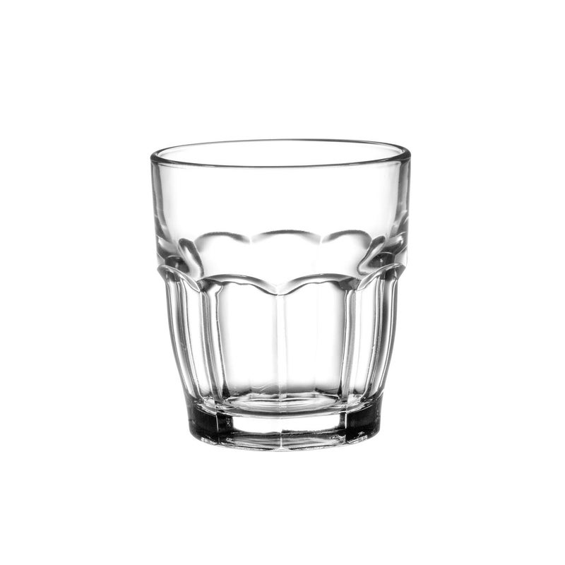 Bormioli Rocco Rock Bar Stackable Juice Glasses  Set Of 6 Dishwasher Safe Drinking Glasses For Soda Milk Coke Beer Spirits  675oz Durable Tempered Glass Water Tumblers For Daily Use