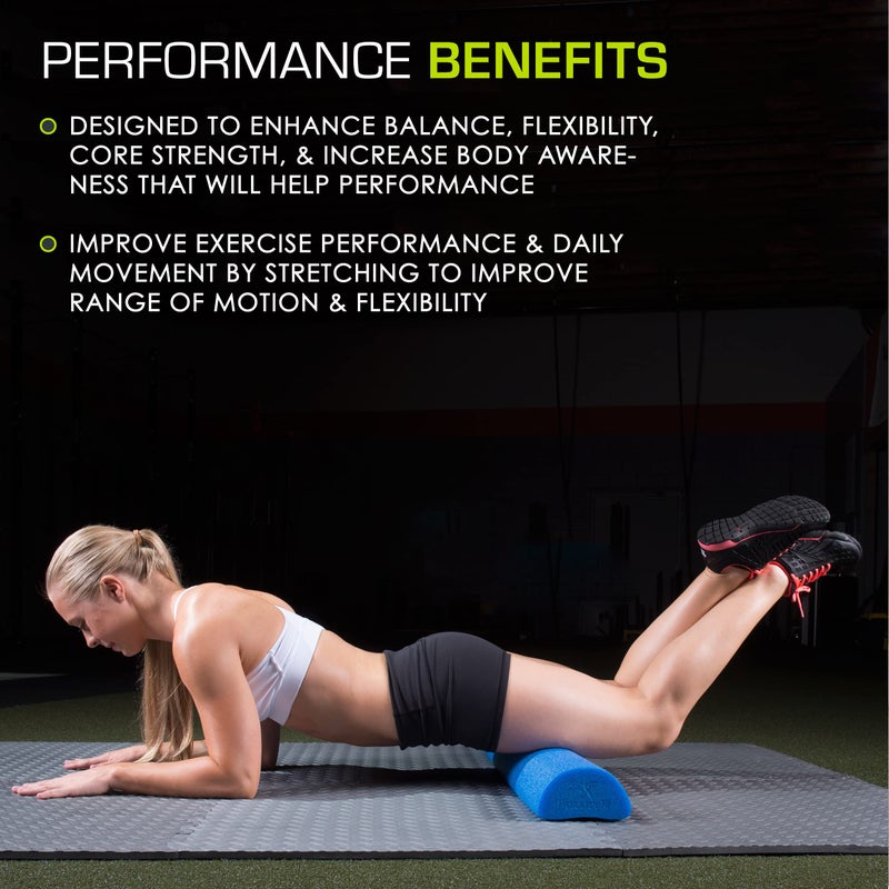 ProSourceFit أسطوانة فوم مرنة من بروسورس فيت لتدليك العضلات، العلاج الطبيعي، تمارين القوة والتوازن - Image 5