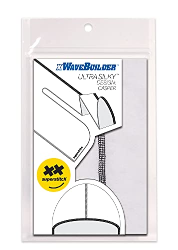 Superstitch Supersilky Ultra Silky Durag x Wavebuilder | 30+ Styles Premium Designer Durags for Men | 360 Waves |White with Black Edges (Casper) - Image 2