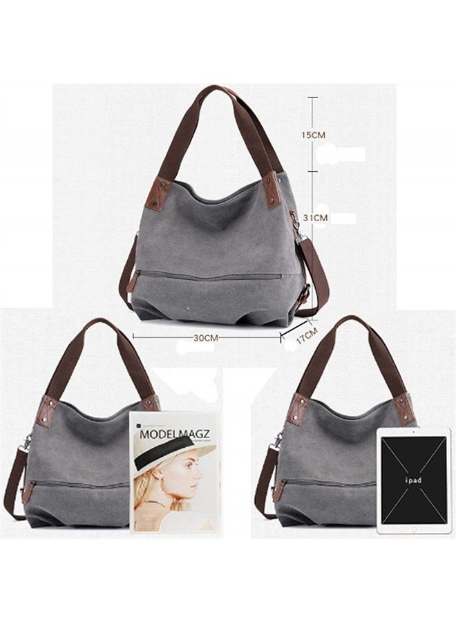 Handbag for Women Satchel Tote Bag Casual Canvas Pouch Handbags Purse Bag  - Image 2
