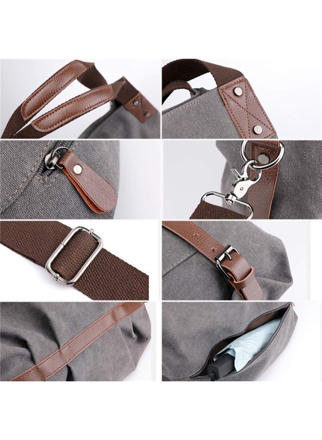 Handbag for Women Satchel Tote Bag Casual Canvas Pouch Handbags Purse Bag  - Image 3