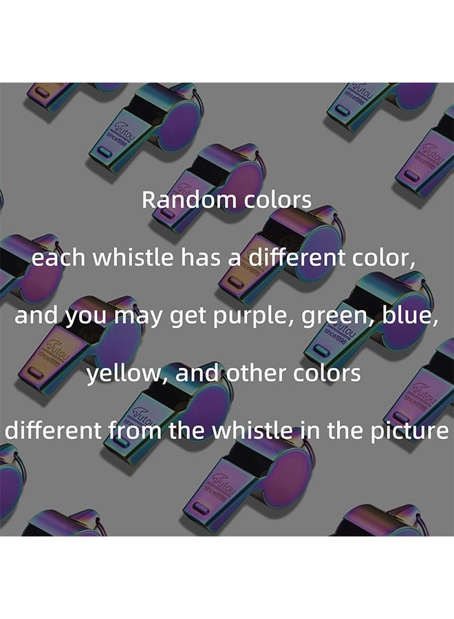 صافرّة مدرب رياضي من الفولاذ المقاوم للصدأ مع حبل، صوت عالي ونقي مثالي للمدربين والحكام والمسؤولين (قطعتين) - Image 5