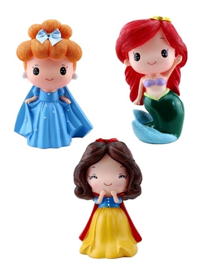 NIBEMINENT 3-Piece Cinderella Money Bank Model Toy - Image 1