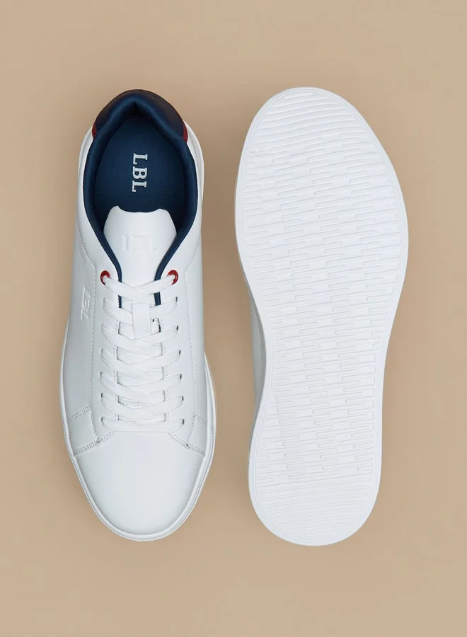 LBL by Shoexpress Men's Solid Sneakers with Lace-Up Closure