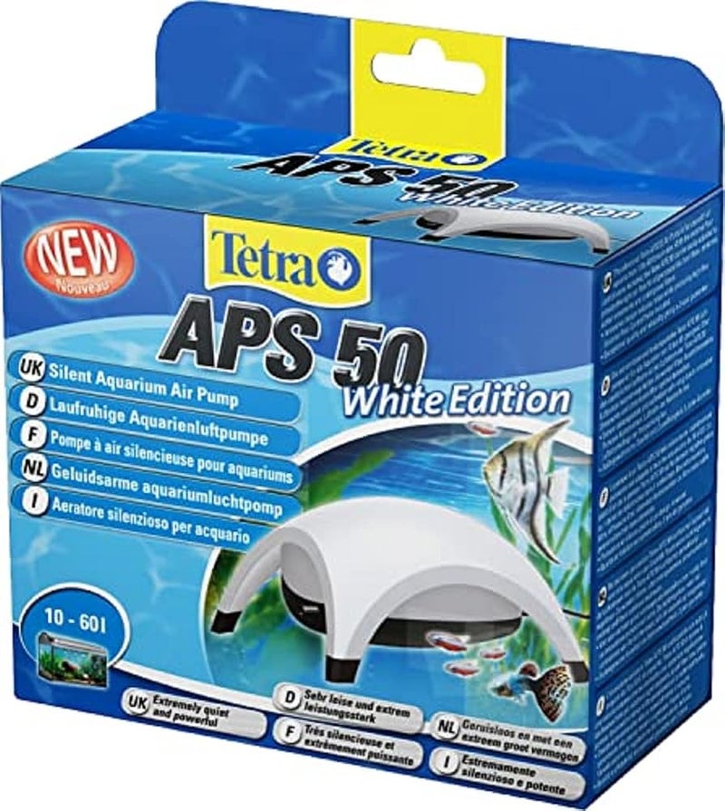 Tetra APS Aquarium Luftpumpe - leise Membranpumpe, versch. Größen für Aquarien von 10-600 L, schwarz/weiß - Image 1