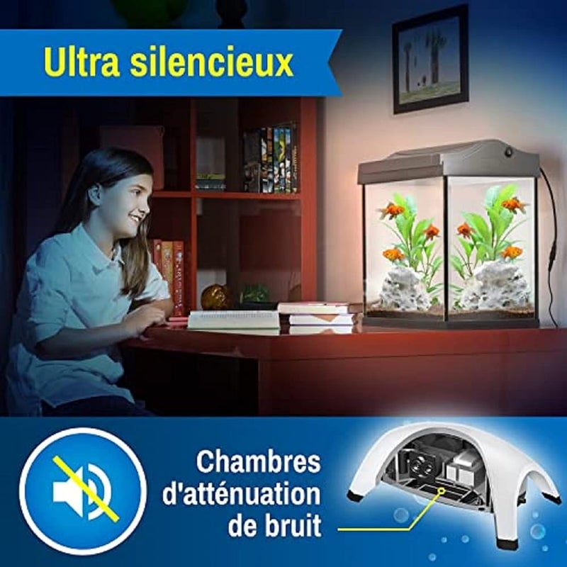 Tetra APS Aquarium Luftpumpe - leise Membranpumpe, versch. Größen für Aquarien von 10-600 L, schwarz/weiß - Image 3