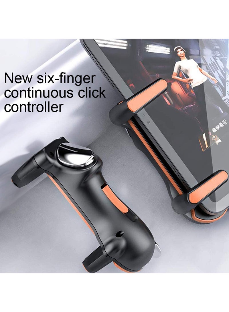 PUBG Controller for ipad, Six Way Shooting, Maximum Electric 24 Consecutive Strikes, 6/12/18/24 Taps, iPad/Tablet, Gaming Pad, High Sensitivity, High Precision, Shooting Buttons (Orange)  - Image 2