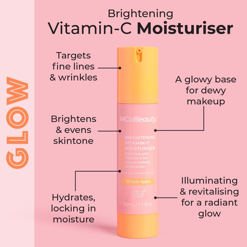 MCoBeauty - Glow Brightening Vitamin C Facial Moisturizer - Hydrating Face Cream with Ferulic Acid for Radiant, Energised & Dewy Skin - Contains Ferulic Acid, Crema Hidratante Para La Cara - Image 3