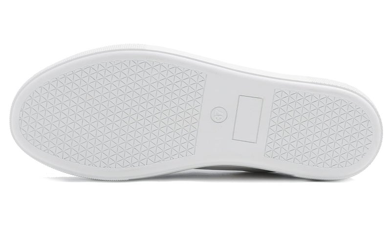 FEVERSOLE حذاء رياضي نسائي من فيفرسول، منصة، جلد نباتي، كاجوال يومي، أبيض، مقاس 7.5 M US - Image 5