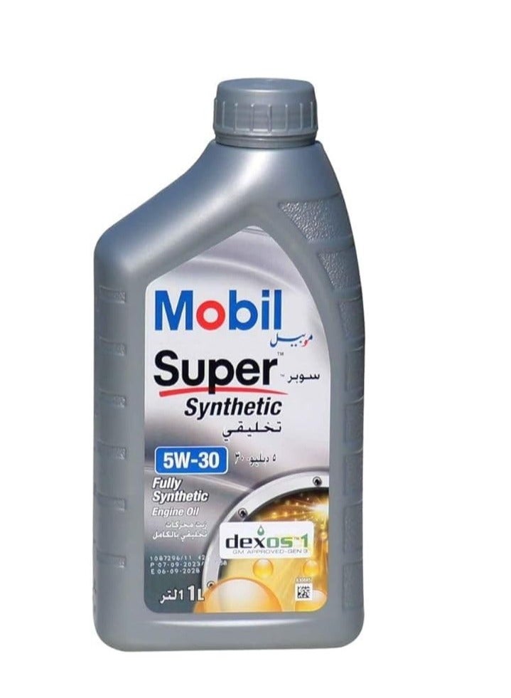 موبيل زيت محرك موبيل سوبر سينثيتك 5W-30 – تخليقي بالكامل لأداء قوي وحماية متقدمة / كرتون ( 12 عبوة * ١لتر ) - Image 2