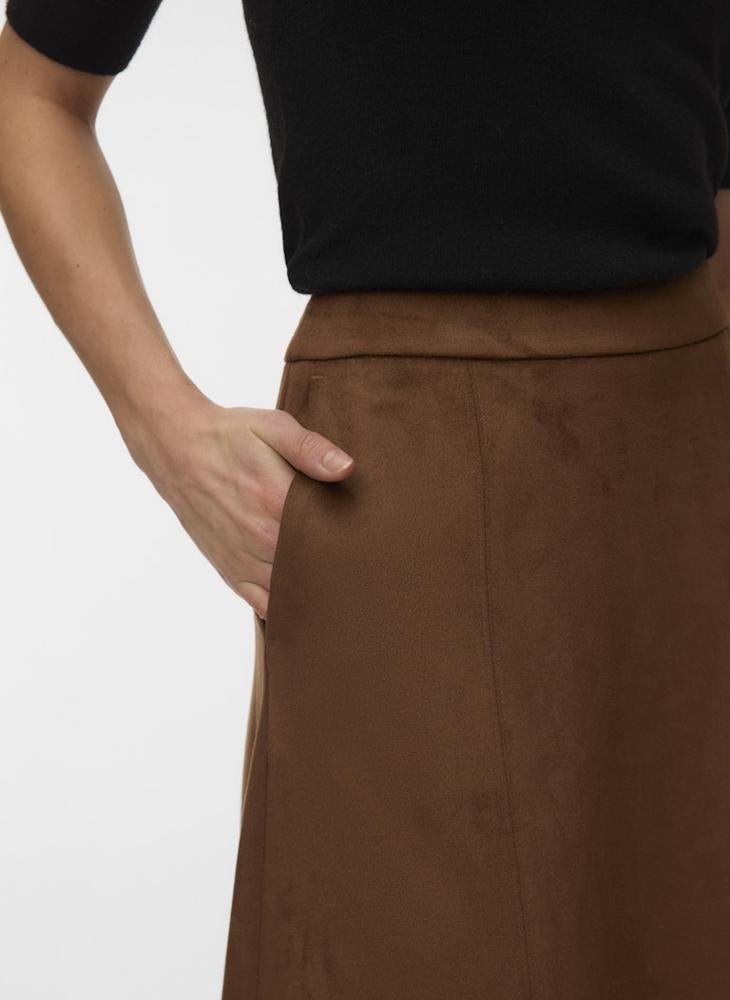 VERO MODA Jose Olive High Waist Ankle Maxi Skirt - Image 3