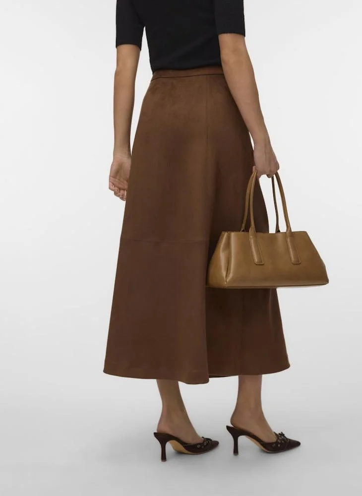 Vero Moda Jose Olive High Waist Ankle Maxi Skirt
