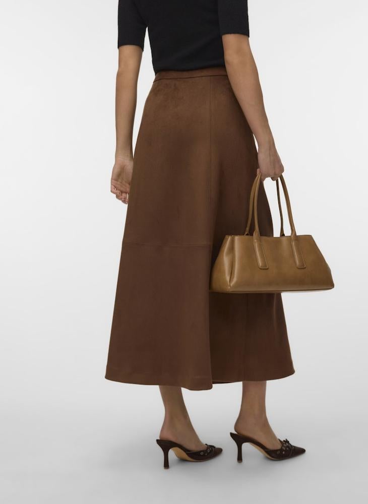 VERO MODA Jose Olive High Waist Ankle Maxi Skirt - Image 2