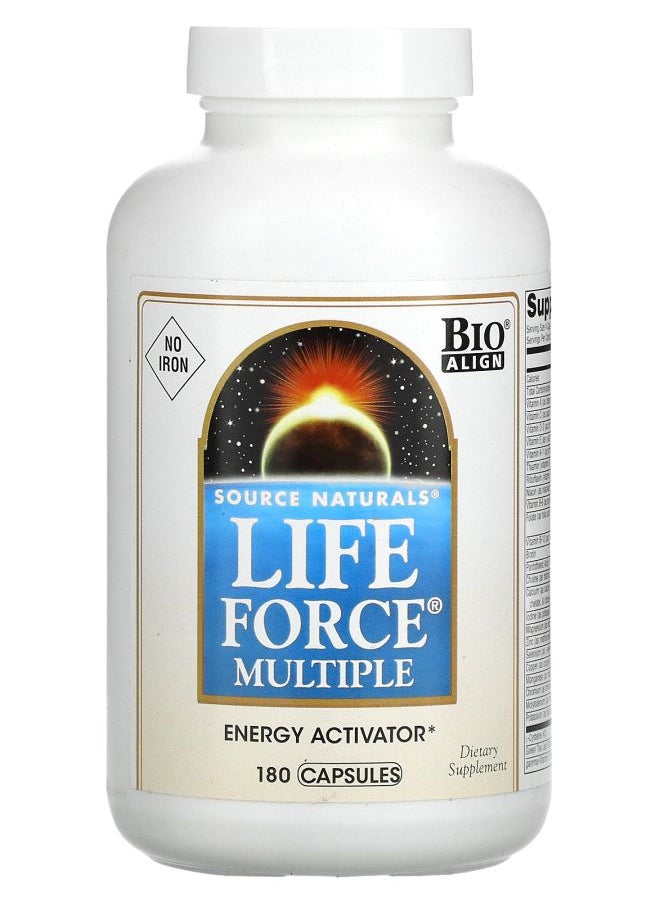 Source Naturals - Life Force Multiple No Iron 180 Capsules - Image 1