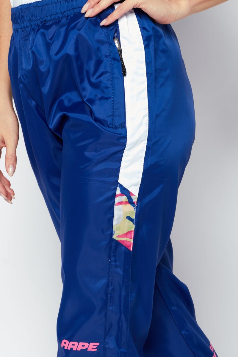 Aape By A Bathing Ape Women Brand Logo Drawstring Jogger Pant, Blue - Image 3