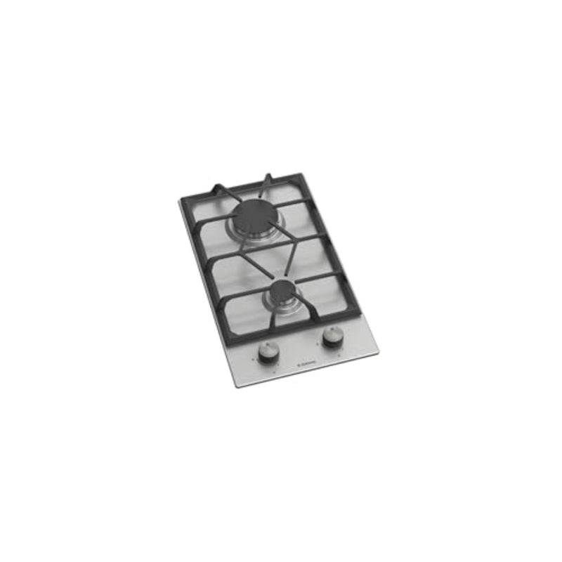 Built-in gas cooker for kitchen use, stainless steel, black, 2-burner 51x30cm with heavy-duty stand, auto ignition, total safety features, and easy-to-clean surface - Image 3