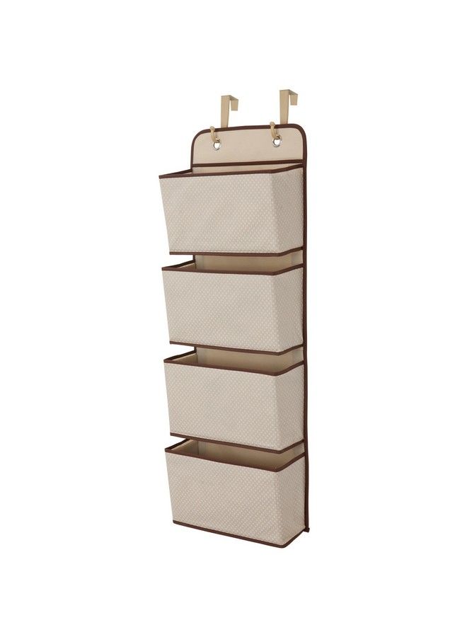 Delta CHILDREN 4 Pocket Over The Door Hanging Organizer Easy Storage/Organization Solution Versatile And Accessible In Any Room In The House Beige - Image 2