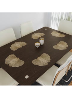 Generic Table Dining Mat  Butterfly Shape  2 Piece Set Golden  - Image 1