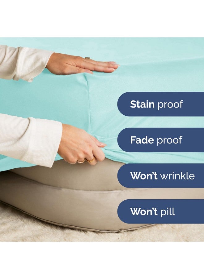 CGK Unlimited Extra Deep Queen Fitted Sheet - Hotel Luxury Single Fitted Sheet Only - Easily Fits 18 inch to 24 inch Mattress - Ultra Soft, Wrinkle & Fade Free w/Extra Deep Pockets - Breathable & Comfy - Spa Blue - Image 4