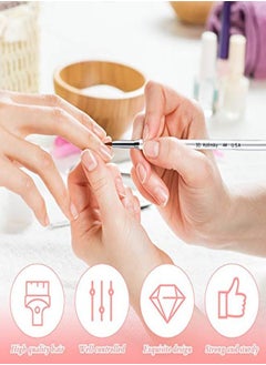 Patelai 3 Pieces Kolinsky Acrylic Nail Brush 3D Nail Art Brush With Silver Metal With Nonslip Handle (Silversize 2 4 5)  - Image 5