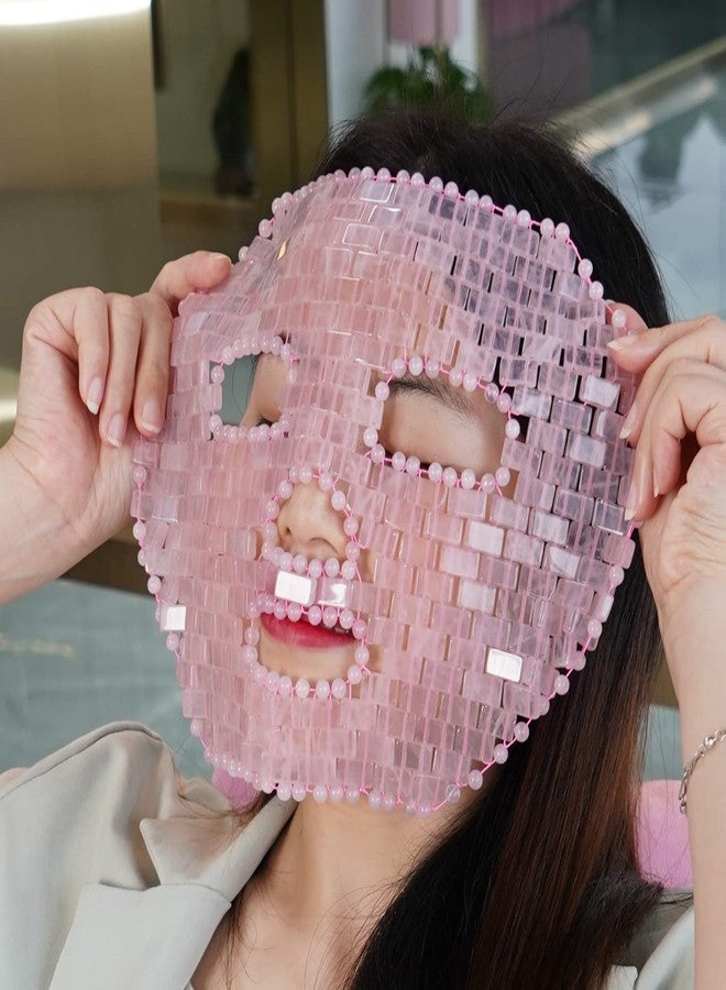 ideayard Rose Quartz Mask｜100% All Natural Jade Face Mask｜Diminish Puffiness｜Soothe Eye Fatigue｜Dark Circles Face Caring - Image 2