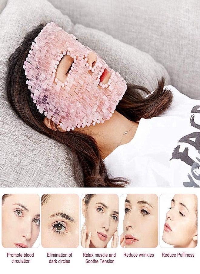ideayard Rose Quartz Mask｜100% All Natural Jade Face Mask｜Diminish Puffiness｜Soothe Eye Fatigue｜Dark Circles Face Caring - Image 4
