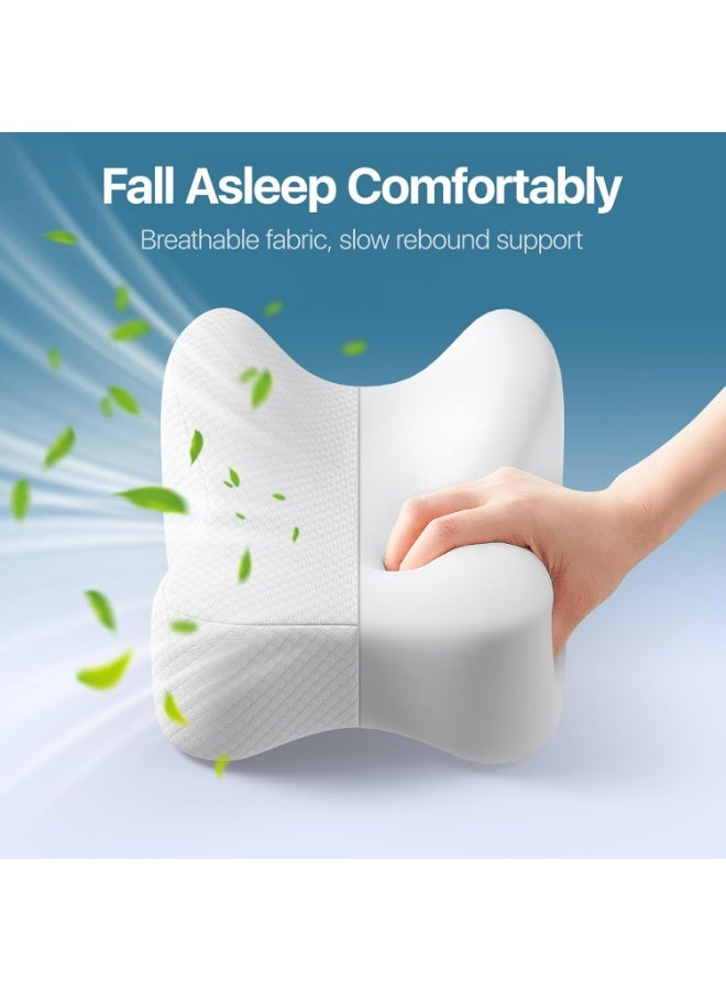 Oasisgalore Knee Pillow for Side Sleepers,Memory Foam Leg Pillow with Adjustable Strap for Spine Alignment & Relief from Hip, Back, Sciatica Pain (White) - Image 5