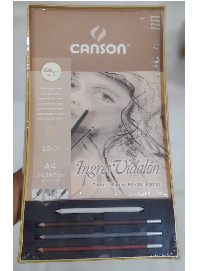 CANSON Canson sketch, 30 sheets, 100 grams + 3 Van Gogh charcoal pencils + eraser pen  - Image 4