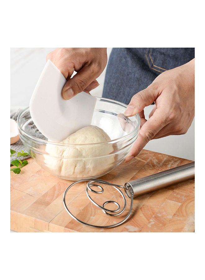 3-Piece Cutting Board, Double and Single Hole Whisk Set Silver/Brown  - Image 4