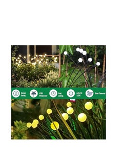 Sun Power Solar Powered Outdoor Lights. 8 LED. Steady Light & Flash. Swing Garden Light. Warm Light. Outdoor Decor. Waterproof. Black  - Image 5