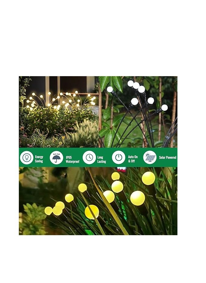 Sun Power Solar Powered Outdoor Lights. 8 LED. Steady Light & Flash. Swing Garden Light. Warm Light. Outdoor Decor. Waterproof. Black  - Image 5
