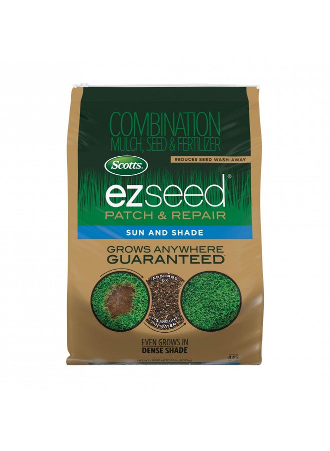 Scotts EZ Seed Patch & Repair Sun and Shade Mulch, Grass Seed, Fertilizer Combination for Bare Spots and Repair, 20 lb - Image 2