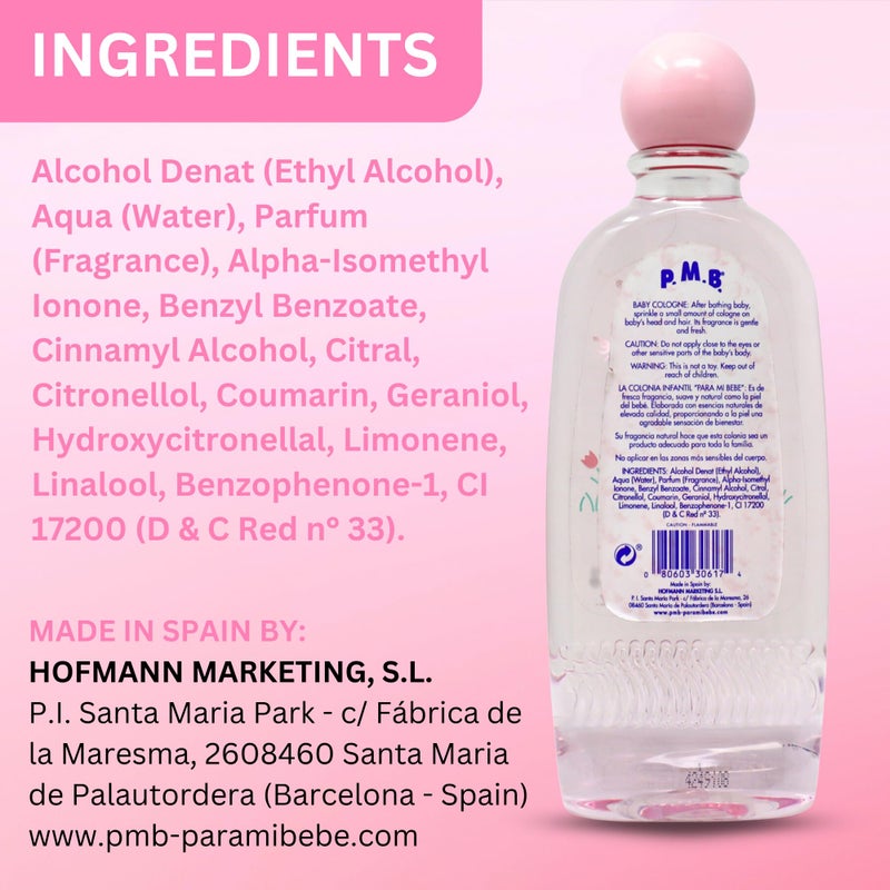 Para Mi Bebe Splash Cologne Girls, 8.30 Ounce - Image 3