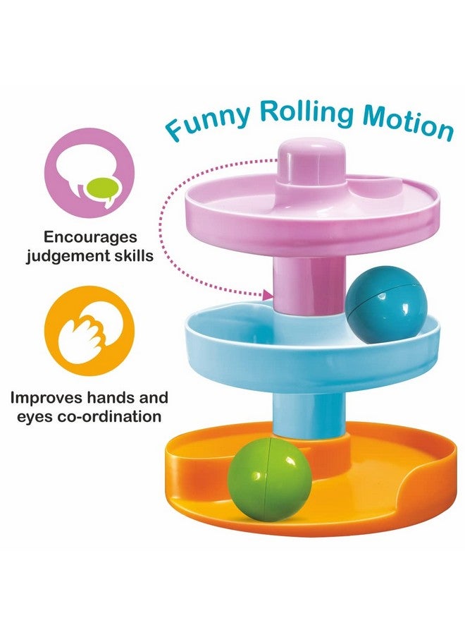 Toymate Toddlers Fun Gift Set - A 2 in 1 Combo of Stacking Cups with Giraffe & Rolling Ball Fun Tower for 12 Months & Above - Image 4