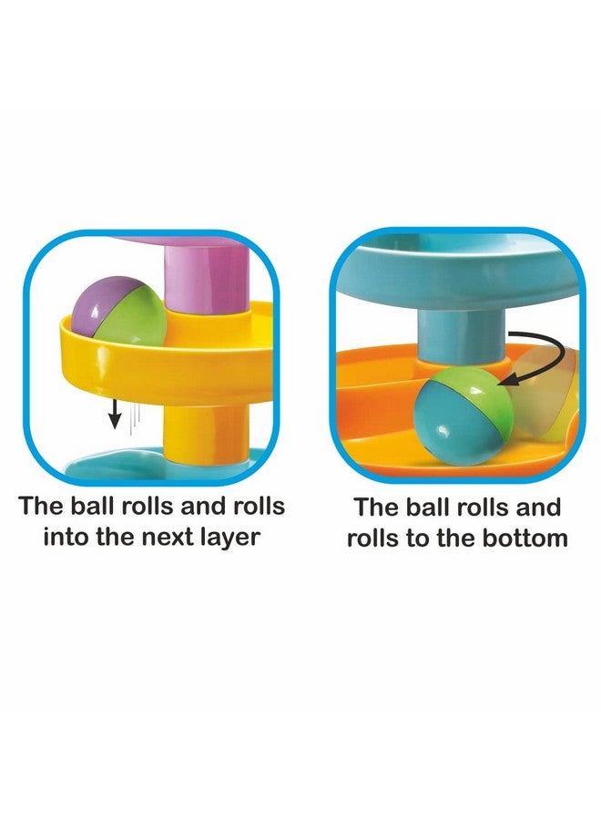 Toymate Toddlers Fun Gift Set - A 2 in 1 Combo of Stacking Cups with Giraffe & Rolling Ball Fun Tower for 12 Months & Above - Image 5