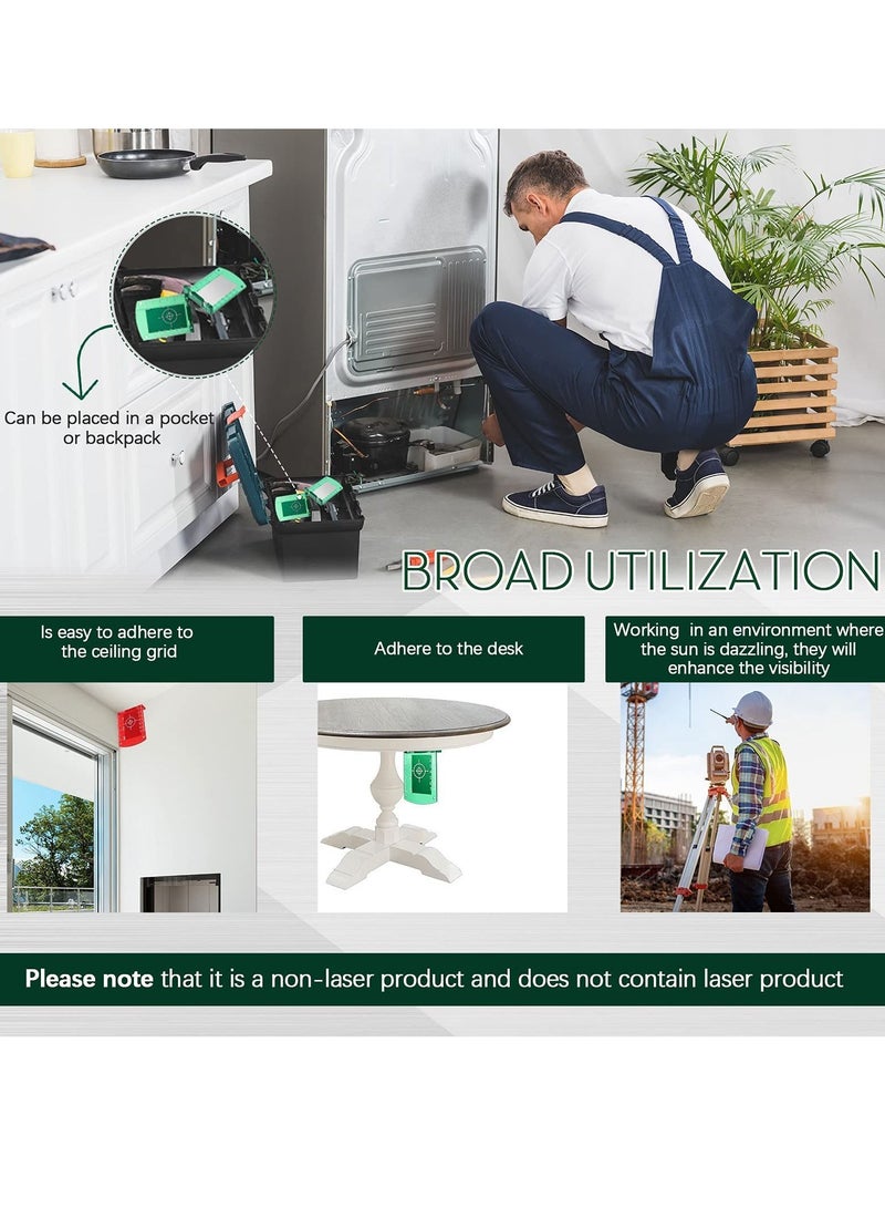 NIBEMINENT 4 Pieces Laser Card, Targets Magnetic Floor, Plate with Stand for Green Level, Red Level to Enhancing the Visibility - Image 3