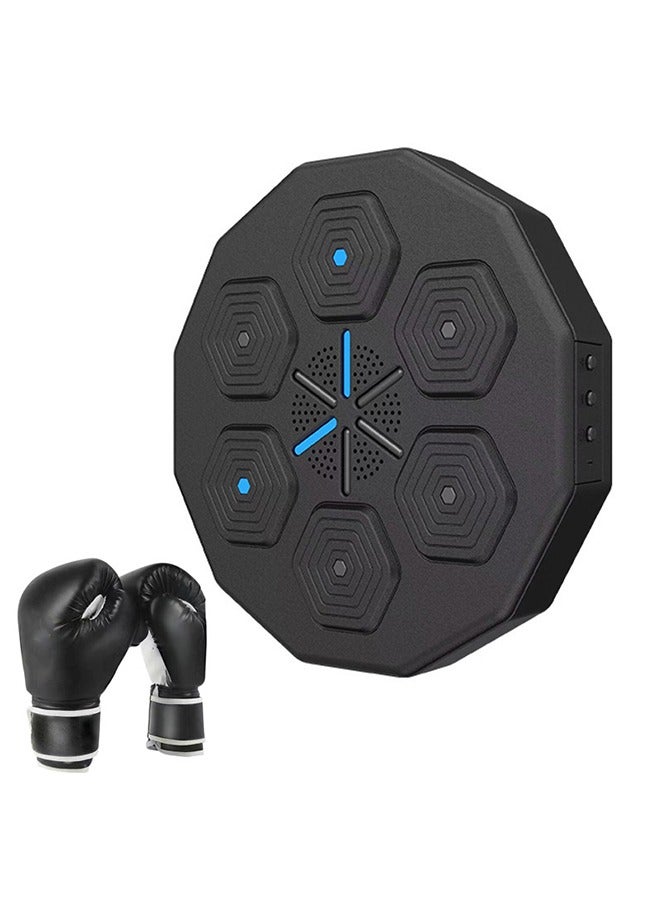Beauenty Wall Mounted Boxing Training Machine, Smart Music Boxing Machine With Boxing Gloves And 6 Lights & Bluetooth Sensor Target Boxing Pads Reaction Coordination Adult Boxing Machine Training - Image 1
