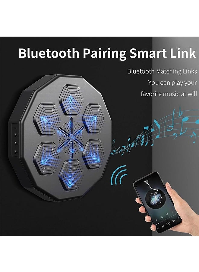 Beauenty Wall Mounted Boxing Training Machine, Smart Music Boxing Machine With Boxing Gloves And 6 Lights & Bluetooth Sensor Target Boxing Pads Reaction Coordination Adult Boxing Machine Training - Image 3