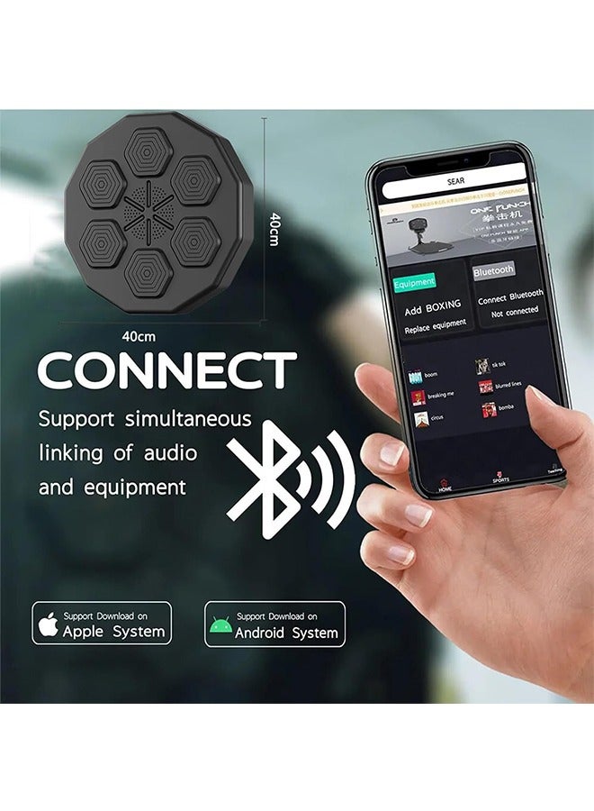 Beauenty Wall Mounted Boxing Training Machine, Smart Music Boxing Machine With Boxing Gloves And 6 Lights & Bluetooth Sensor Target Boxing Pads Reaction Coordination Adult Boxing Machine Training - Image 5