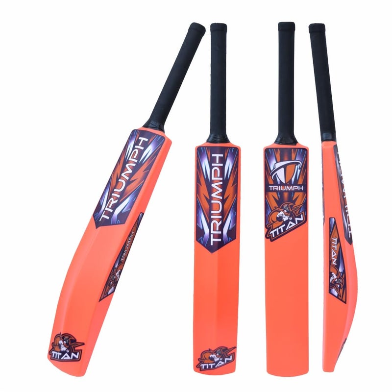 BABBLER Triumph Titan Orange Plastic Cricket Bat Full Size, Plastic Bat for Tennis Balls & Wind Balls, Plastic Bat for 15 + Years - Image 1
