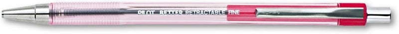 Pilot The Better Ball Point Pen Refillable & Retractable Ballpoint Pens, Fine Point, Red Ink, 12-Pack - Image 1