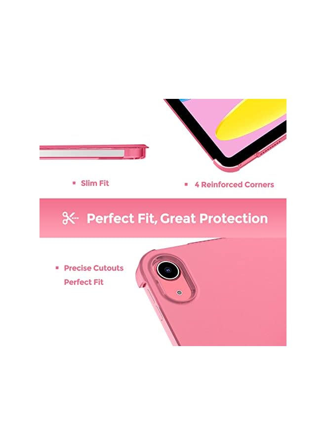 Procases For Ipad 10Th Generation Case 2022 Ipad 10.9 Inch Case, Ipad 10 Case Slim Stand Hard Shell Back Protective Smart Cover For 10.9” Ipad 10Th Gen 2022 Release A2696 A2757 A2777 -Pink - Image 5