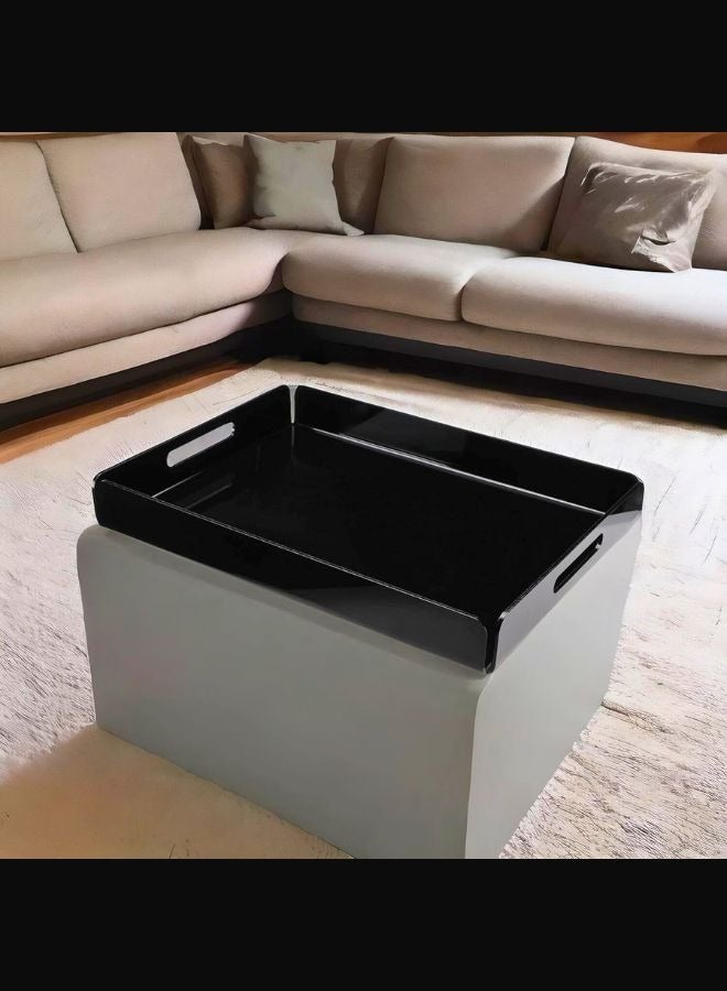 Garkoo "Garkoo – Luxury Acrylic Serving Tray – Size 40×30 cm – Durable Seamless Design with Handles – Open-Sided – Ideal for Hotels, Restaurants & Room Service" - Image 2