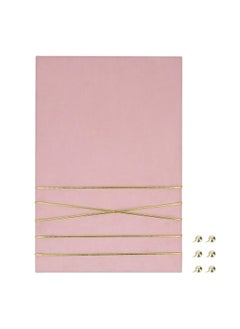 Navaris Fabric Memo Bulletin Board 12 X 17 Velvet Memory Board For Wall To Display Photo Collages Pictures Notes Includes 6 Push Pins Pink  - Image 1